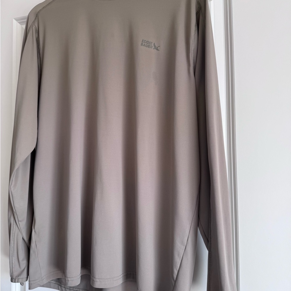 Eddie Bauer Men's Long Sleeve Performance Hoodie - Taupe Gray